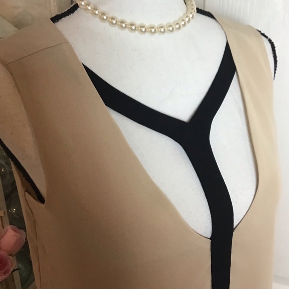 🔥HP🔥VENUS Sexy Sleeveless Brown & Black Top Size Small - Picture 6 of 7